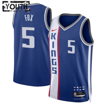 Camiseta Niños NBA Sacramento Kings De Aaron Fox 2023-24 Nike City Edition Azul Swingman